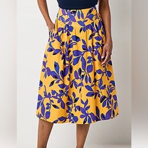 NWT LIZ CLAIBORNE Marigold Floral Skirt  Size 10 $54